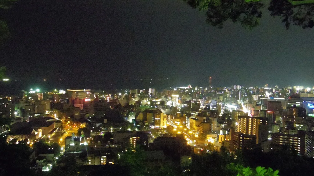 城山展望台の風景