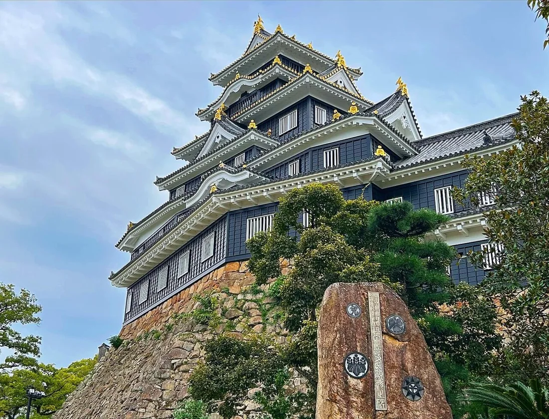 岡山城の風景